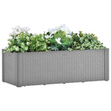 Vidaxl planter hævet med vandingssystem 100x43x33 cm grå