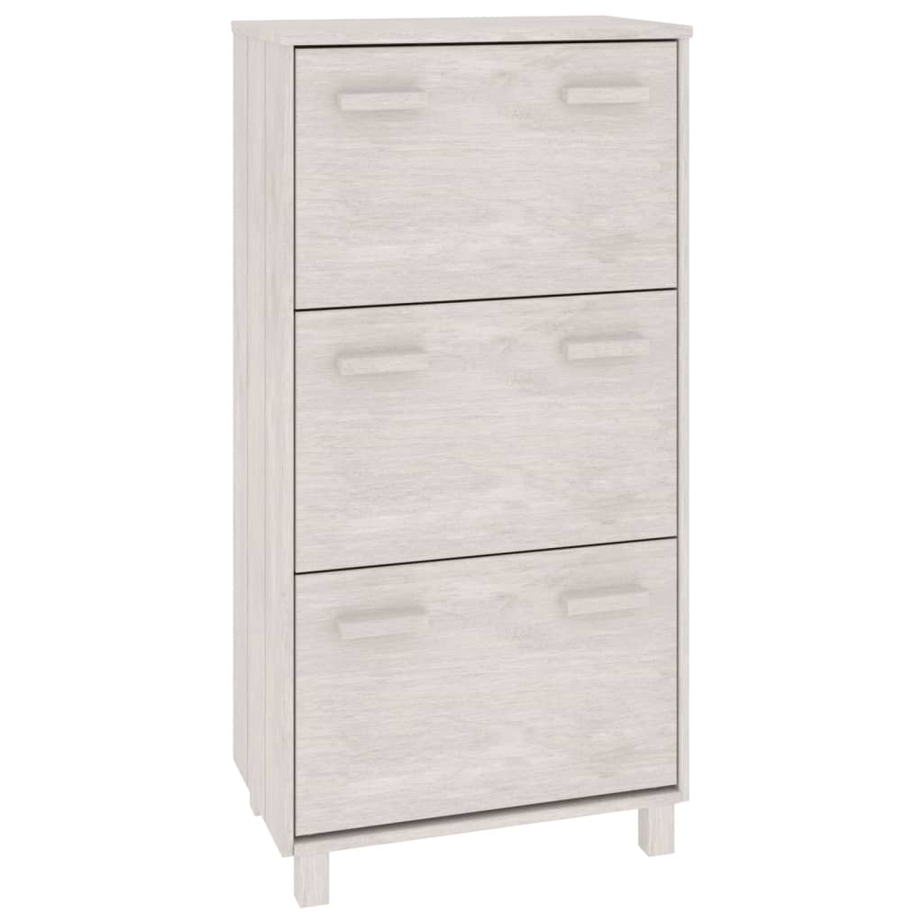 VidaXL shoe cabinet Hamar 59.5x35x117 cm Solid pine white