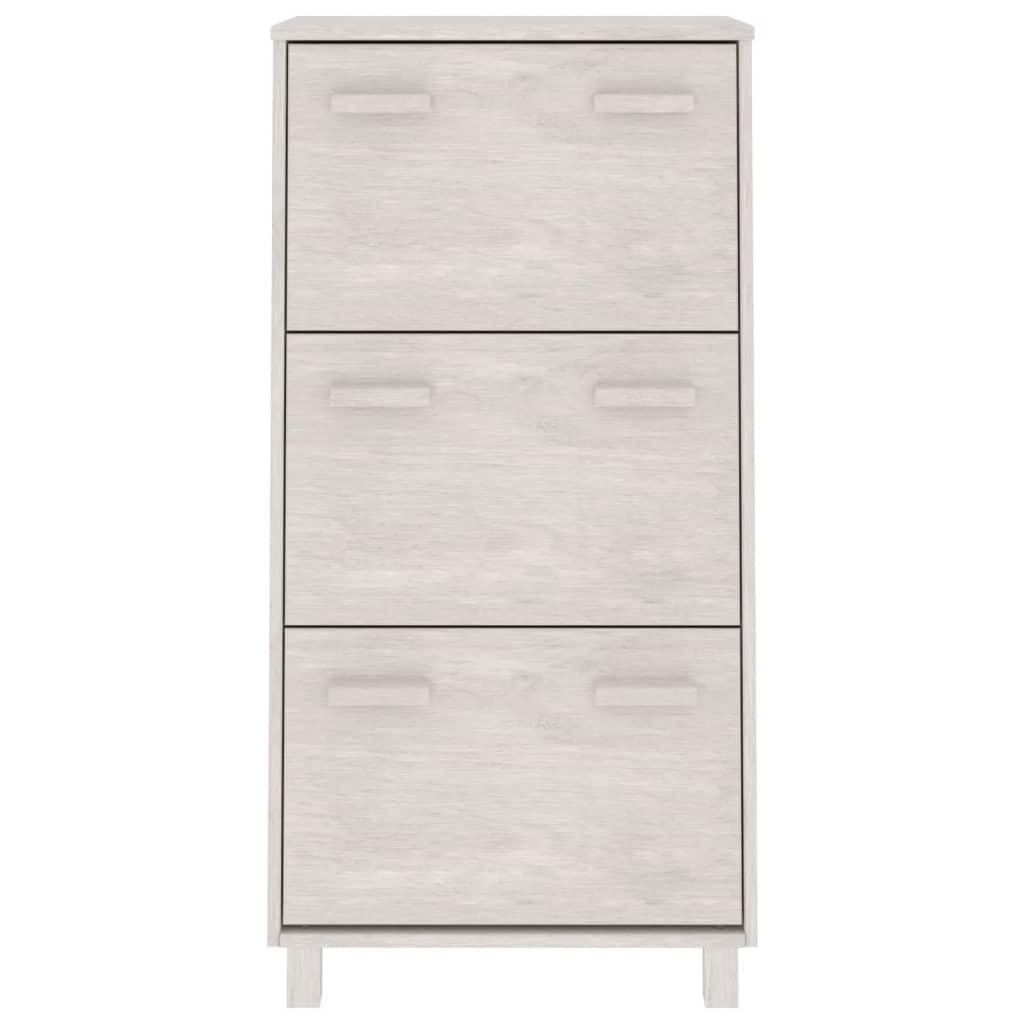 VidaXL shoe cabinet Hamar 59.5x35x117 cm Solid pine white