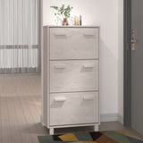 VidaXL shoe cabinet Hamar 59.5x35x117 cm Solid pine white