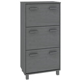 VidaXL shoe cabinet Hamar 59.5x35x117 cm Pine wood dark gray