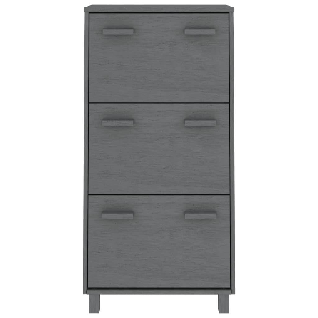 VidaXL shoe cabinet Hamar 59.5x35x117 cm Pine wood dark gray