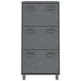 VidaXL shoe cabinet Hamar 59.5x35x117 cm Pine wood dark gray