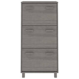 VidaXL shoe cabinet Hamar 59.5x35x117 cm Solid pine light gray