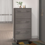 VidaXL shoe cabinet Hamar 59.5x35x117 cm Solid pine light gray