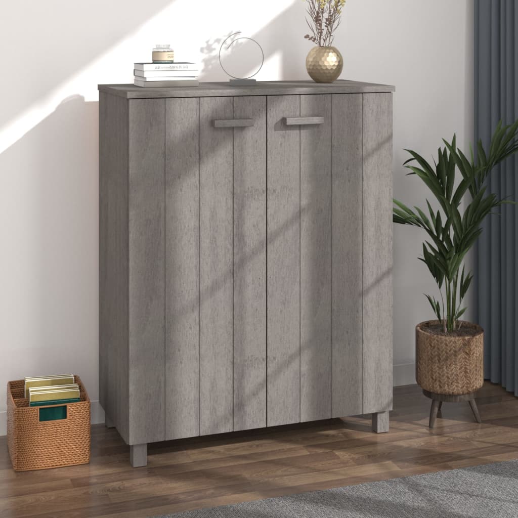 VidaXL shoe cabinet Hamar 85x40x108 cm Solid pine light gray