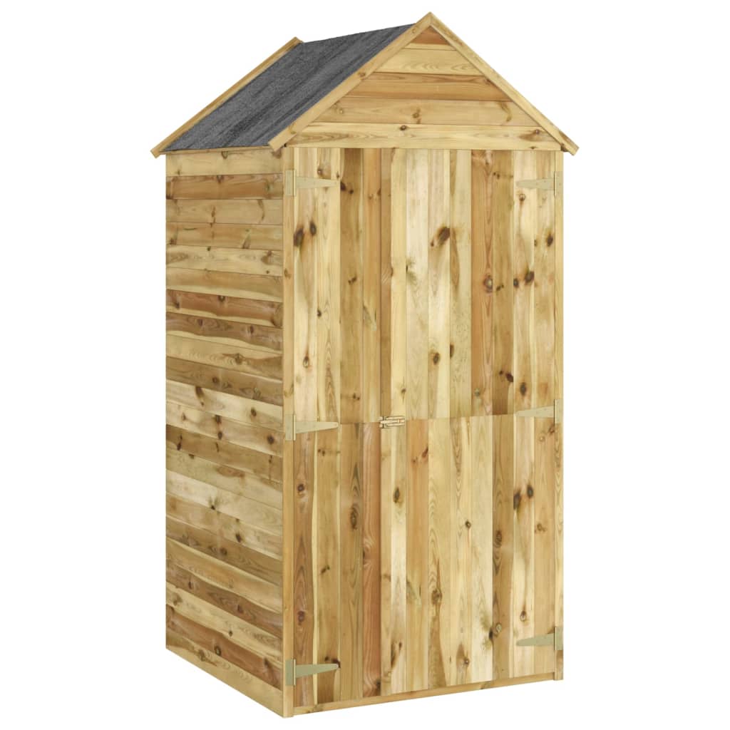 Vidaxl Garden Shed With Door 107x107x220 cm impregnert furu