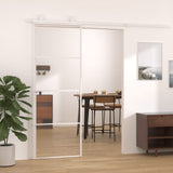 VidaXL sliding door 76x205 cm ESG glass and aluminum white