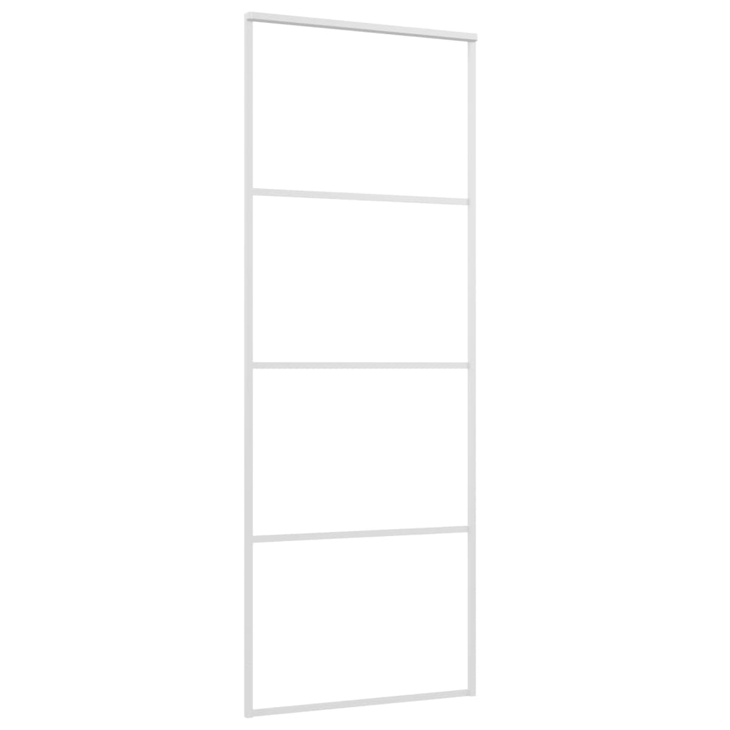 VidaXL sliding door 76x205 cm matte ESG glass and aluminum white