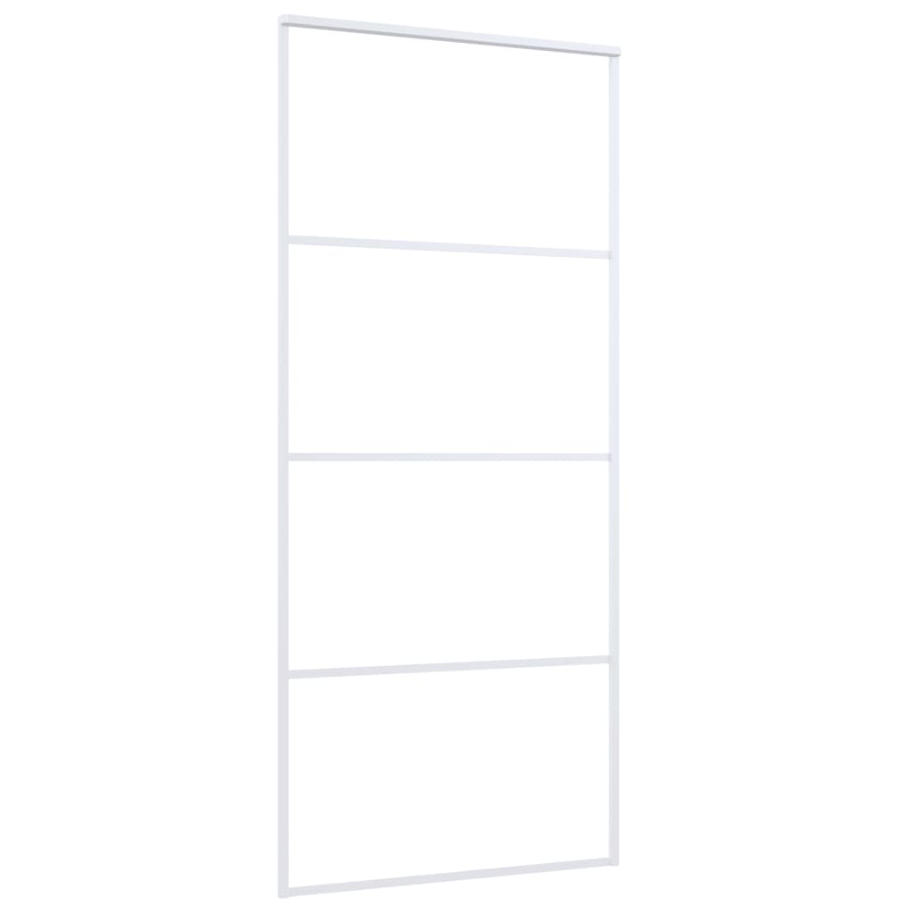 VidaXL sliding door 90x205 cm ESG glass and aluminum white