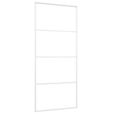 VidaXL sliding door 90x205 cm matte ESG glass and aluminum white