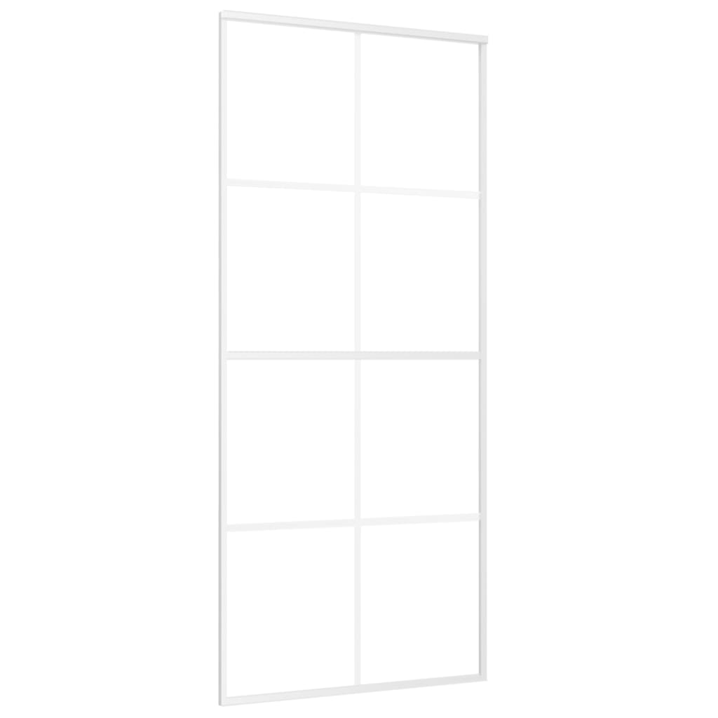 VidaXL sliding door 90x205 cm matte ESG glass and aluminum white