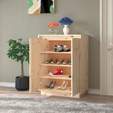 Vidaxl Shoe cabinet 60x35x80 cm Solid pine