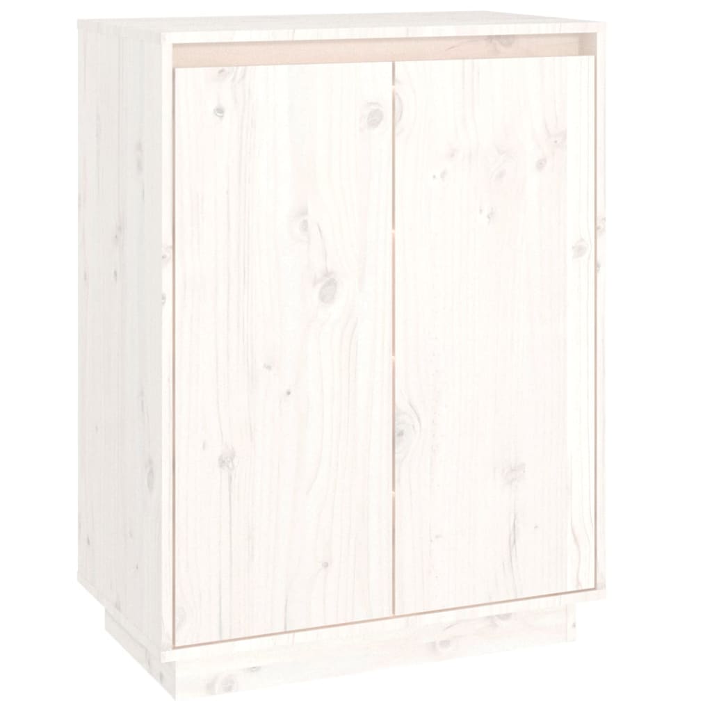 Vidaxl Shoe cabinet 60x35x80 cm Solid pine white