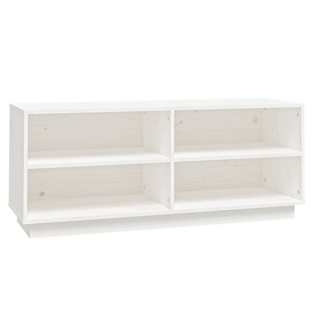 Vidaxl Shoe cabinet 110x34x45 cm Solid pine white