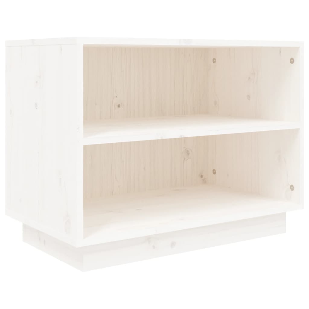 Armoire à chaussures vidaxl 60x34x45 cm en pin massif blanc