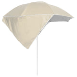 Vidaxl StrandParasol med sidevegger 215 cm sand -farget