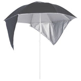 Vidaxl Strandparasol con pareti laterali 215 cm antracite