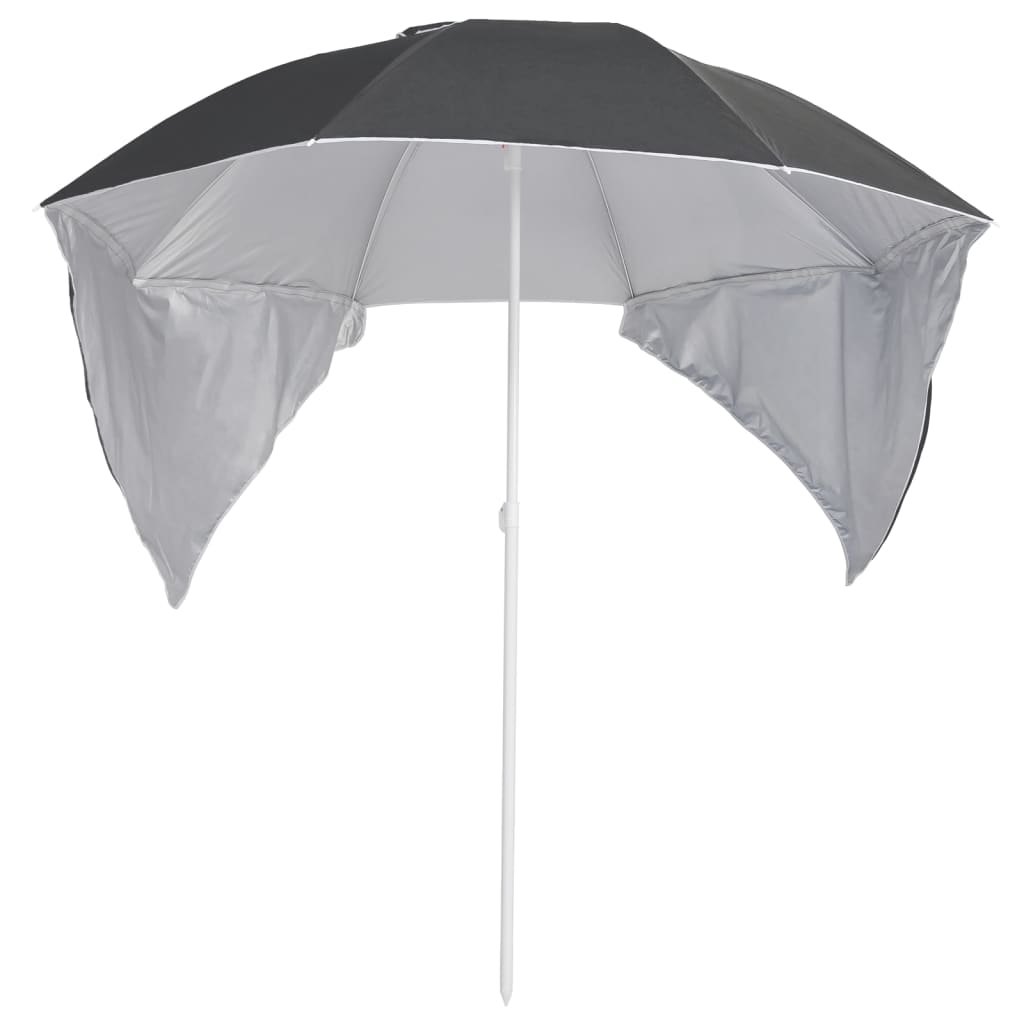 Vidaxl Strandparasol con pareti laterali 215 cm antracite