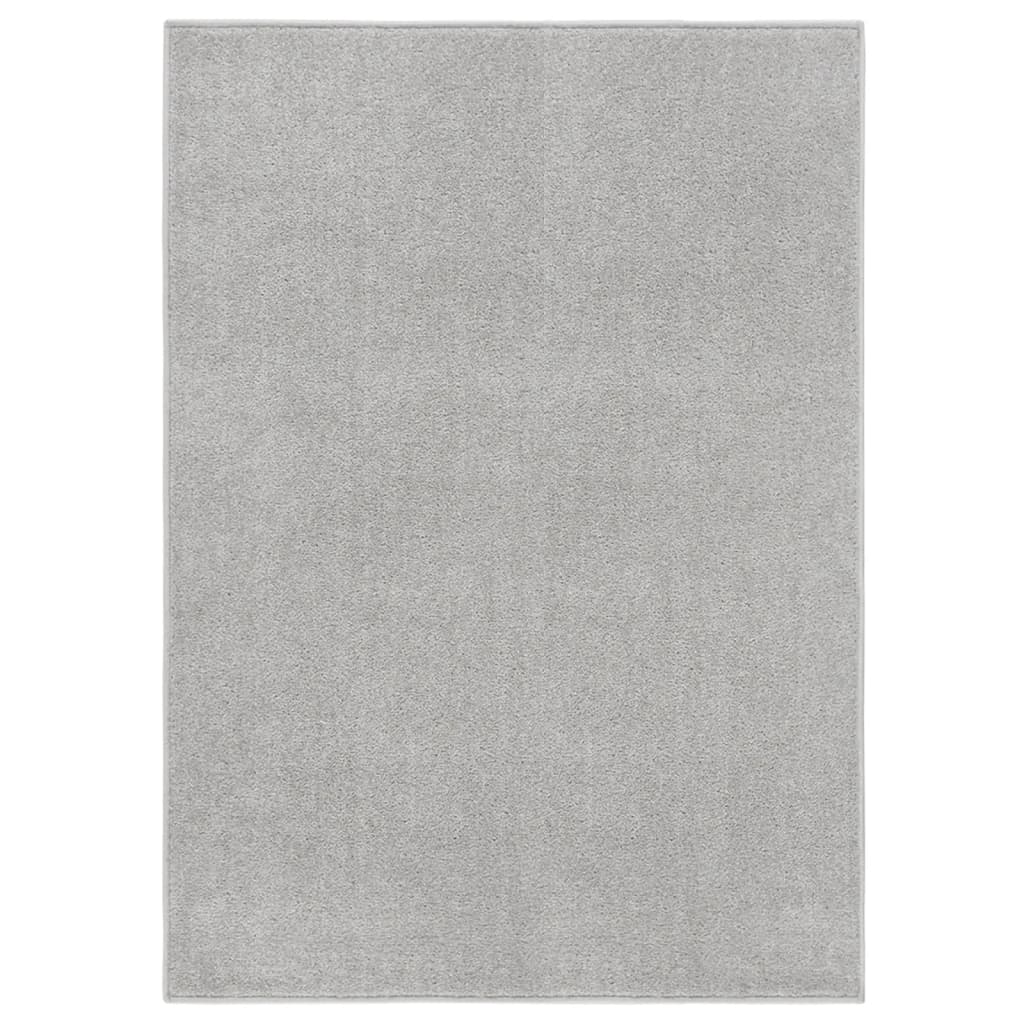 Vidaxl rug Kortpolig 120x170 cm light gray