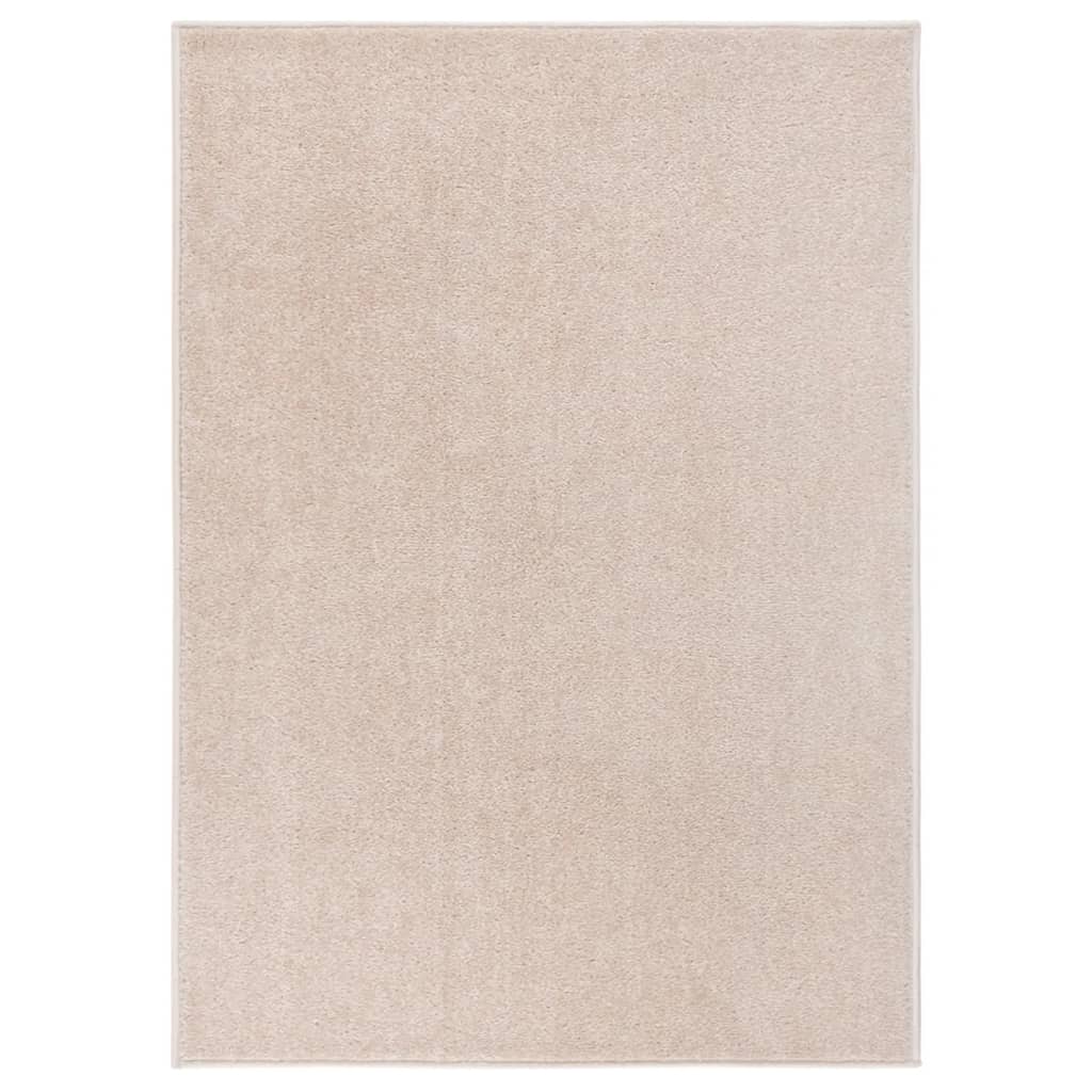 Vidaxl Rug Kortpolig 120x170 cm mørk beige