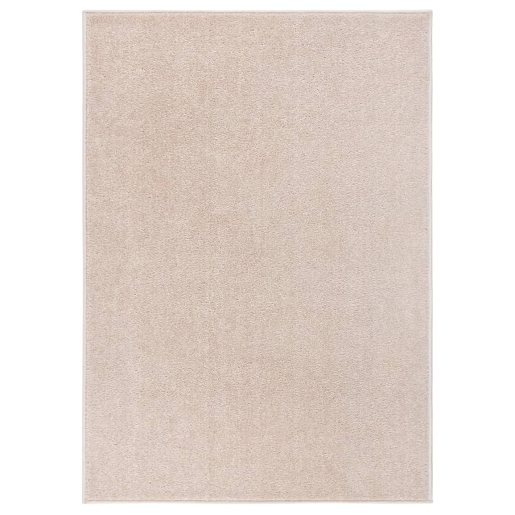 Vidaxl Durg Kortpolig 240x340 cm Dark Beige