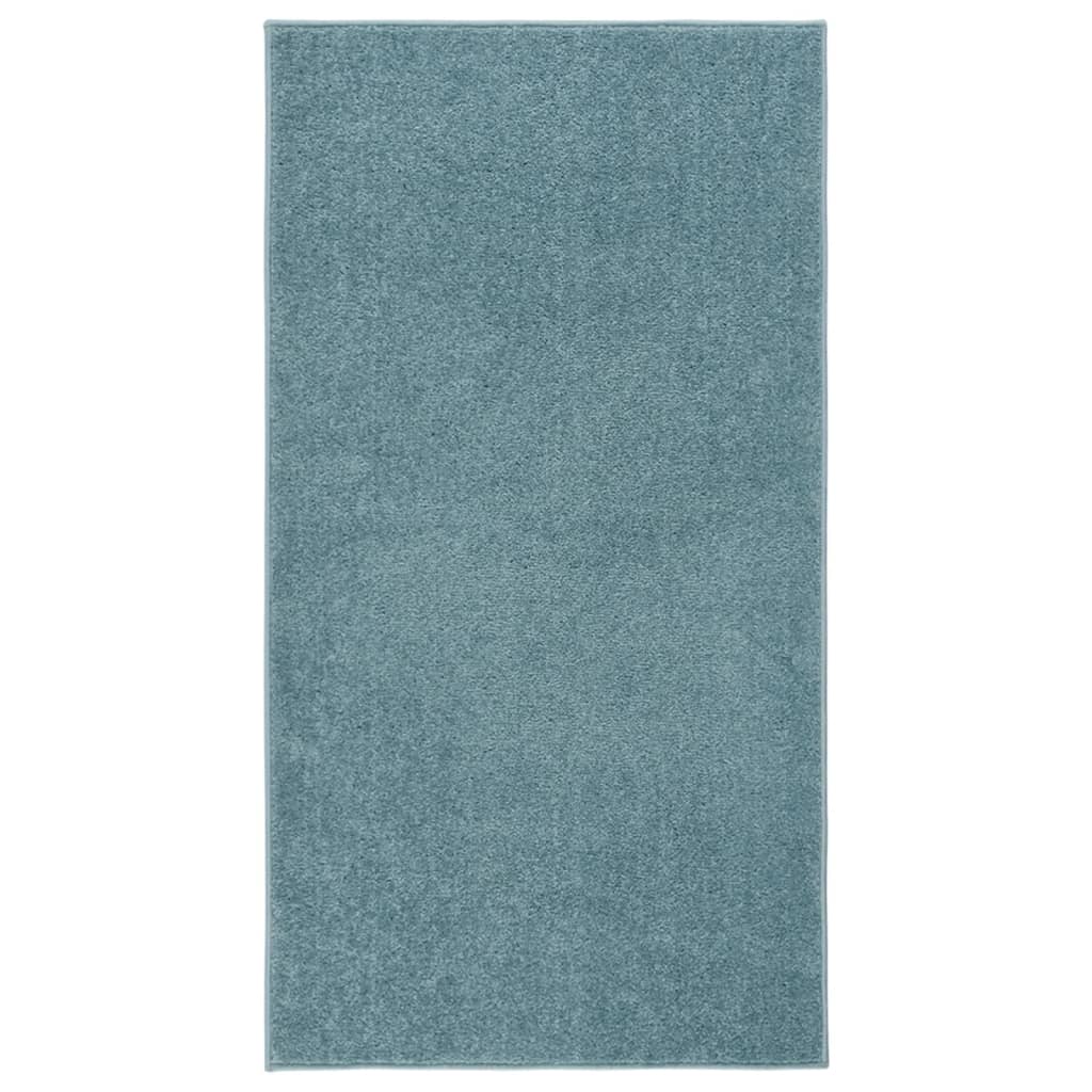 RUG VIDAXL KORTPOLIG 80X150 CM AZUL