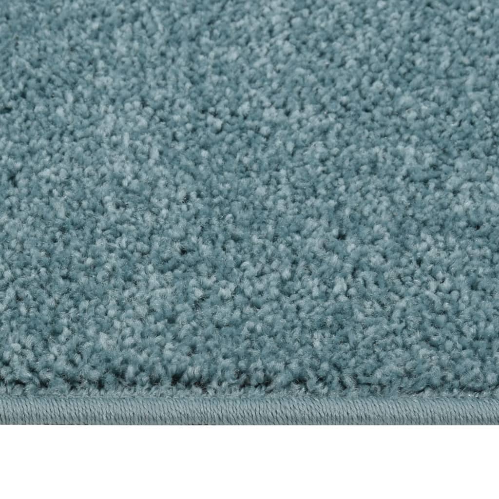 RUG VIDAXL KORTPOLIG 80X150 CM AZUL