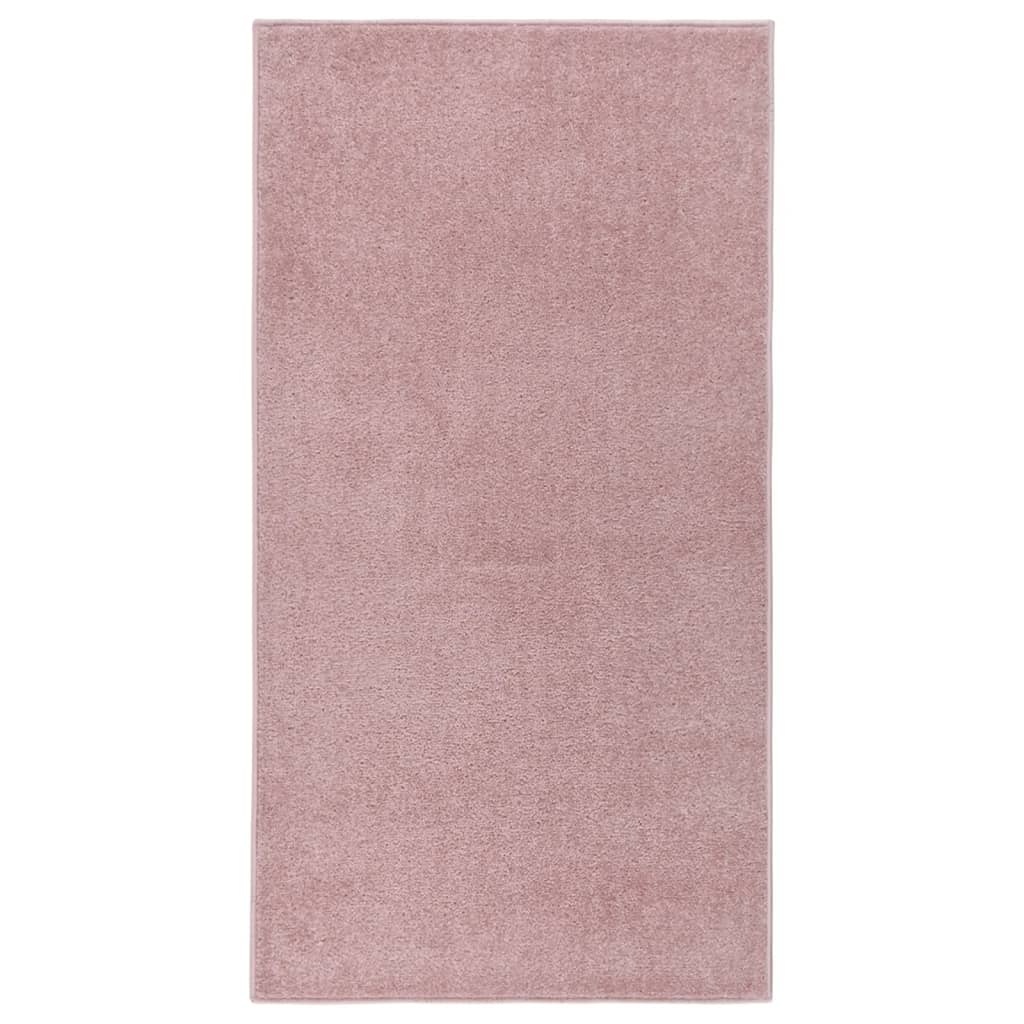 Vidaxl Rug Kortpolig 80x150 cm rosa