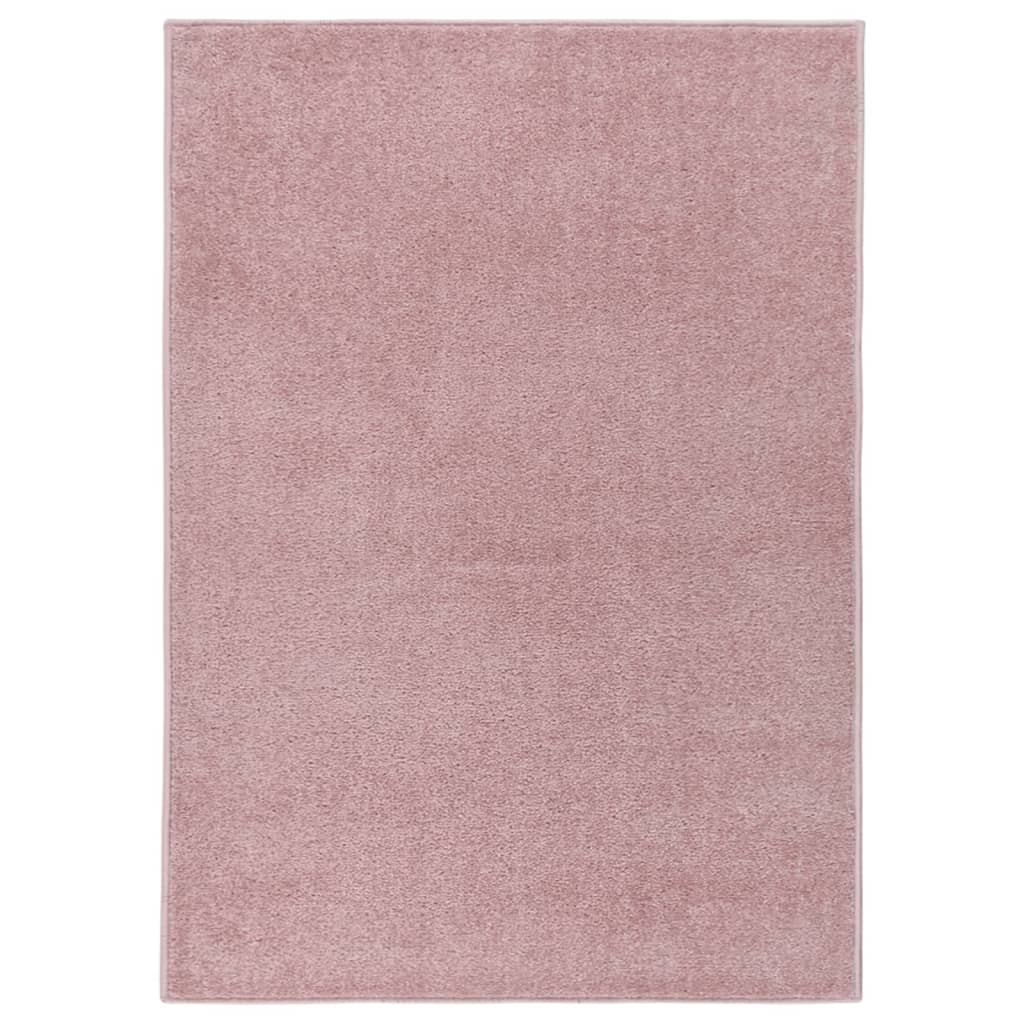 VidaXL Vloerkleed kortpolig 140x200 cm roze