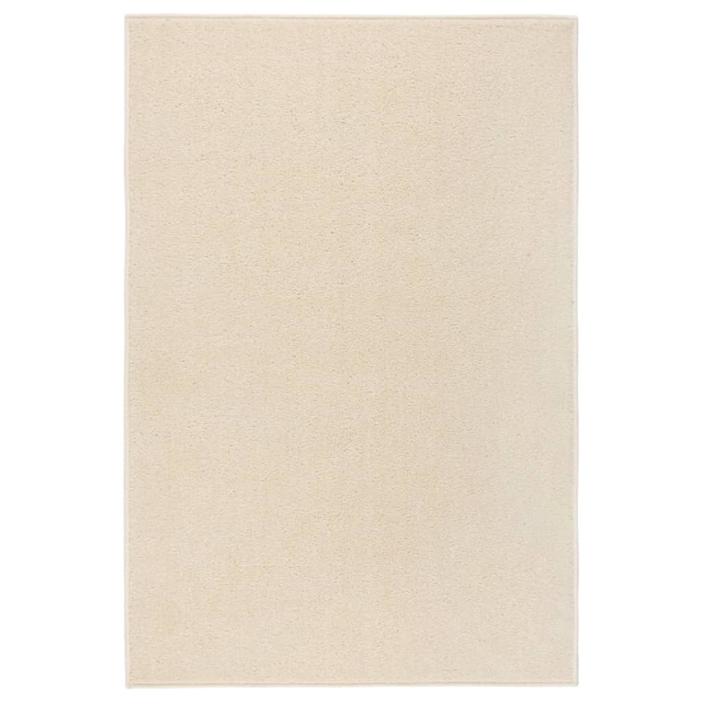 Vidaxl rug Kortpolig 160x230 cm cream -colored