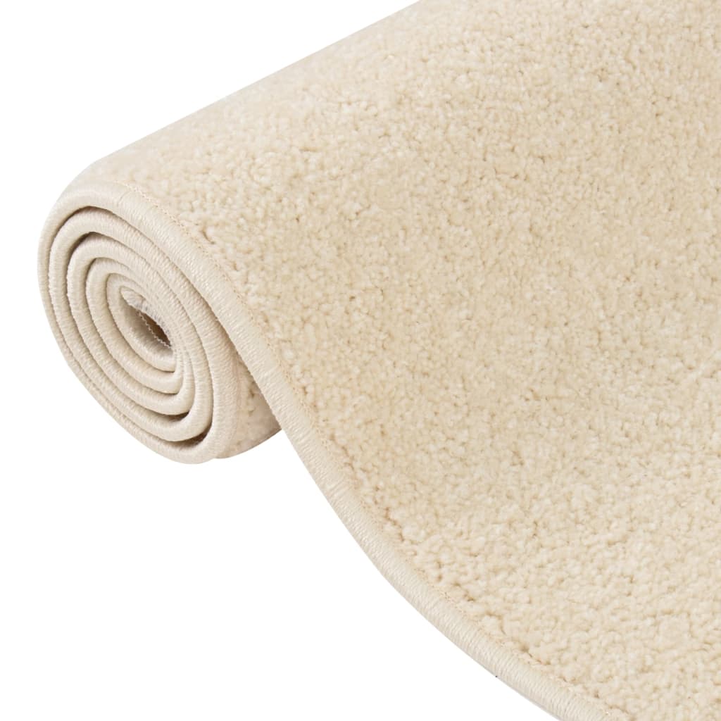 Vidaxl rug Kortpolig 160x230 cm cream -colored