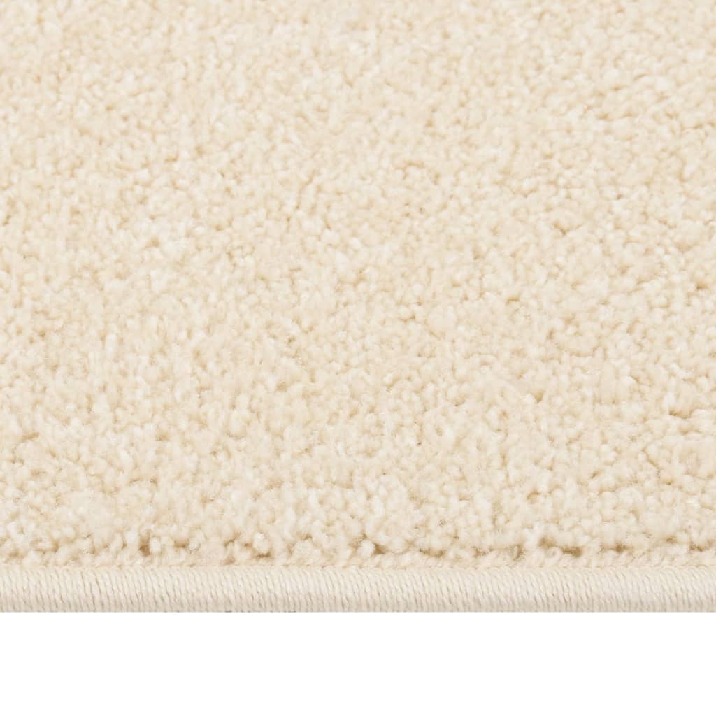 Vidaxl rug Kortpolig 160x230 cm cream -colored