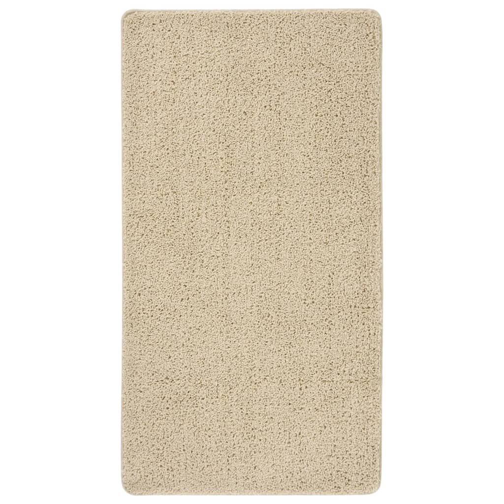 Tapis vidaxl Shaggy anti-glip 80x150cm de couleur crème