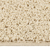 Tapis vidaxl Shaggy anti-glip 80x150cm de couleur crème