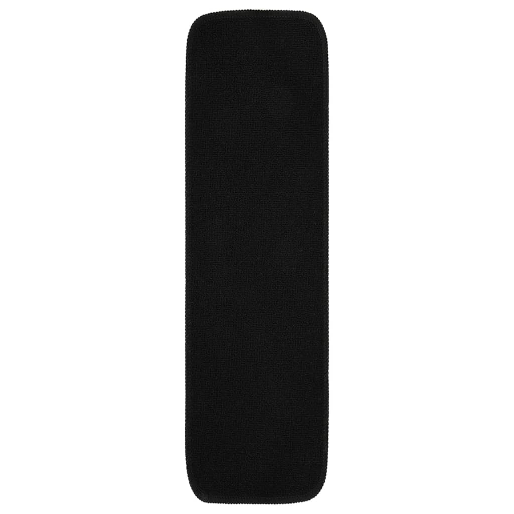 Vidaxl Stairs Mats 15 St Anti-Slip Rectangular 75x20 CM Black