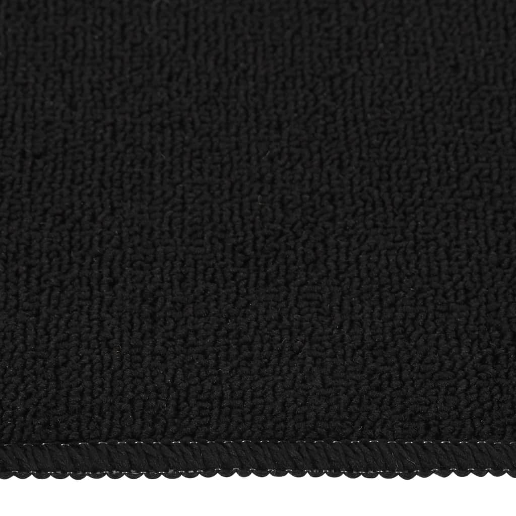 Vidaxl Stairs Mats 15 St Anti-Slip Rectangular 75x20 CM Black