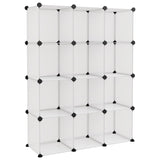 Vidaxl Storage furniture with 12 compartments Polypropene Transparent