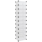 Vidaxl Shoe Rack 44x32x174 cm polypropen transparent