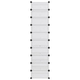 Vidaxl Shoe Rack 44x32x174 cm polypropen transparent