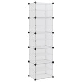 Vidaxl Shoe Rack 44x31.5x153,5 cm polypropen gennemsigtig