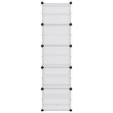 Vidaxl Shoe Rack 44x31.5x153,5 cm polypropen gennemsigtig