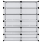 Vidaxl Shoe Rack 94.5x36.5x106 cm polypropen gennemsigtig