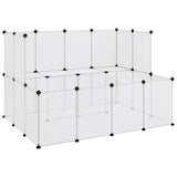 Vidaxl Animal Loft Small 143x107x93 cm en polypropène et en acier transparent