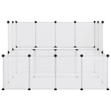 Vidaxl Animal Loft Small 143x107x93 cm en polypropène et en acier transparent