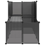 Vidaxl Animal Loft Small 142x74x93 cm Polypropene e Black in acciaio