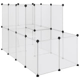 Vidaxl animal loft small 142x74x93 cm polypropene and steel transparent