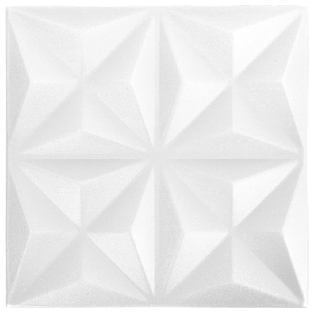 VidaXL 24 st Wandpanelen 3D origami 6 m² 50x50 cm wit