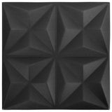 Vidaxl de 24 paneles de pared 3d Origami 6 m² 50x50 cm negro