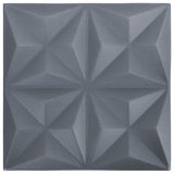 Vidaxl 48 paneles de pared 3d Origami 12 m² 50x50 cm de gris